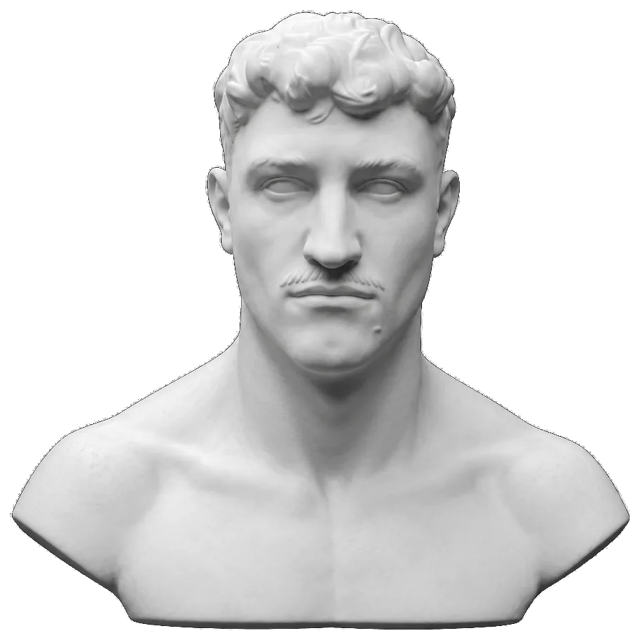 Guglielmo Giannattasio — busto 3D, marmo